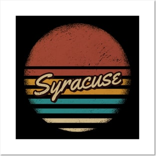 Syracuse Vintage Text Posters and Art